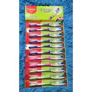 Colgate Toothbrushes Extra Clean Power Tip Medium18- Pk Of 11 In Various Colors